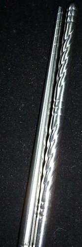9” STAINLESS STEEL Chopsticks HAIR STICKS Silver Pick Pink Blue Red Black - Picture 8 of 24