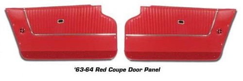 Paneles de puerta Corvette 1963-1964 hechos en Estados Unidos soportes y molduras de lujo colores originales - Imagen 2 de 5