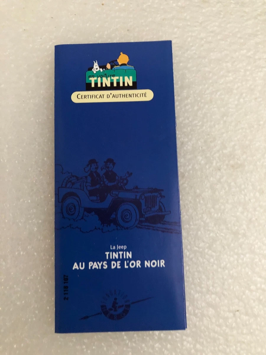 Figurine- En Voiture Tintin- La Jeep Rouge De Tintin Au Pays De L'Or Noir