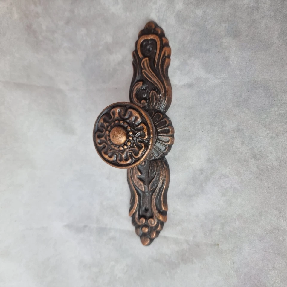 Poignée de Porte Style Ancienne en Métal, Poignée Ronde – Style Baroque - Photo 3/4