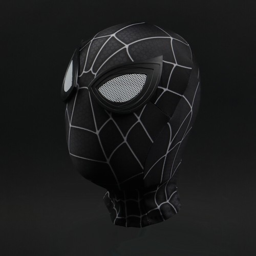 Venom Spiderman Hood Peter Parker Black Balaclava Mask Cosplay Superhero Props - Picture 7 of 12