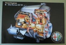 ALFA ROMEO SZ V6 orig 1992 Great Engines Sales / Specs Leaflet Brochure - ES30