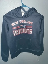 NFL TEAM APPAREL NEW ENGLAND PATRIOTS GIRL'S Large [10-12] FLEECE HOODIE [NWT]