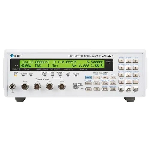 NF Corp ZM2376 LCR Meter 1 mHz - 5.5MHz 0.08% Accuracy 2ms Handler