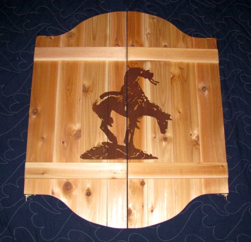 37"-52" Wild West Bronc Rider Salón Café Puertas Batientes con Tu Nombre/Logotipo Foto 2 de 4