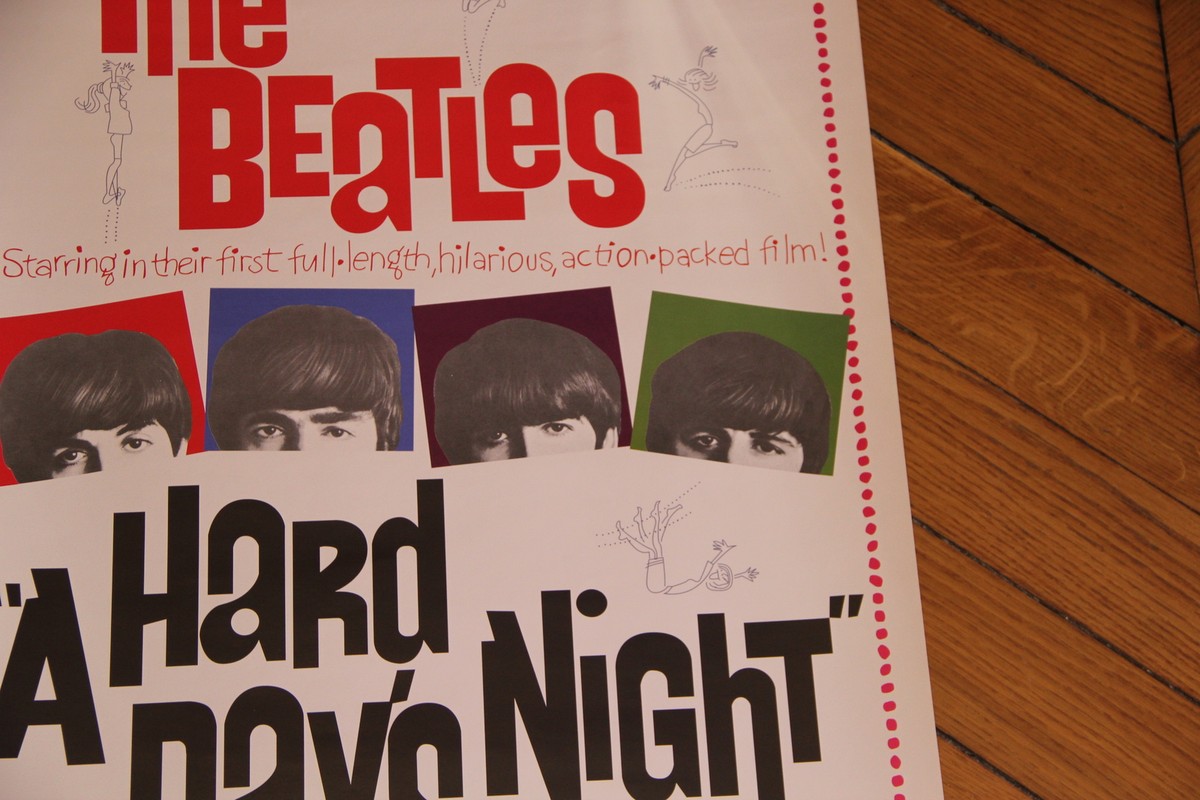 A Hard day's Night B2 Original Poster Japan Beatles Beatles