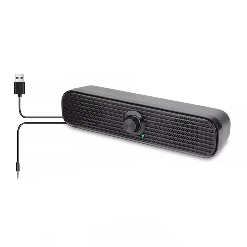 3.5mm Wired Computer Speaker Soundbar Stereo Bass Sound USB for Desktop Laptop