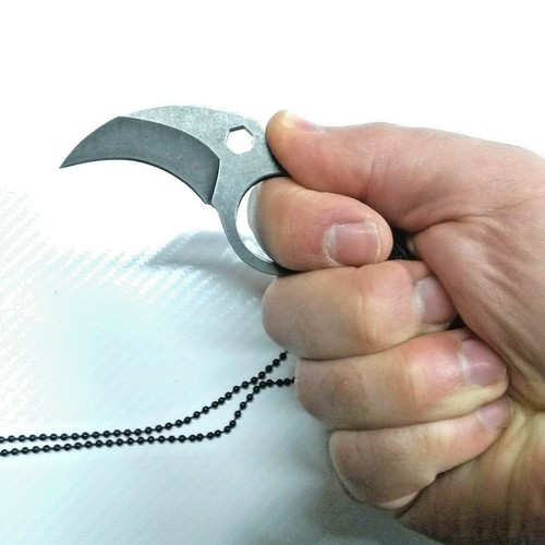 G10 Concealed Carry Hawkbill Karambit Fixed Blade Neck Boot Knife Small EDC - Picture 9 of 10