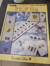 Cross Stitch IT'S A BOY Pattern Leaflet Leisure Arts 936 BABY Alphabet