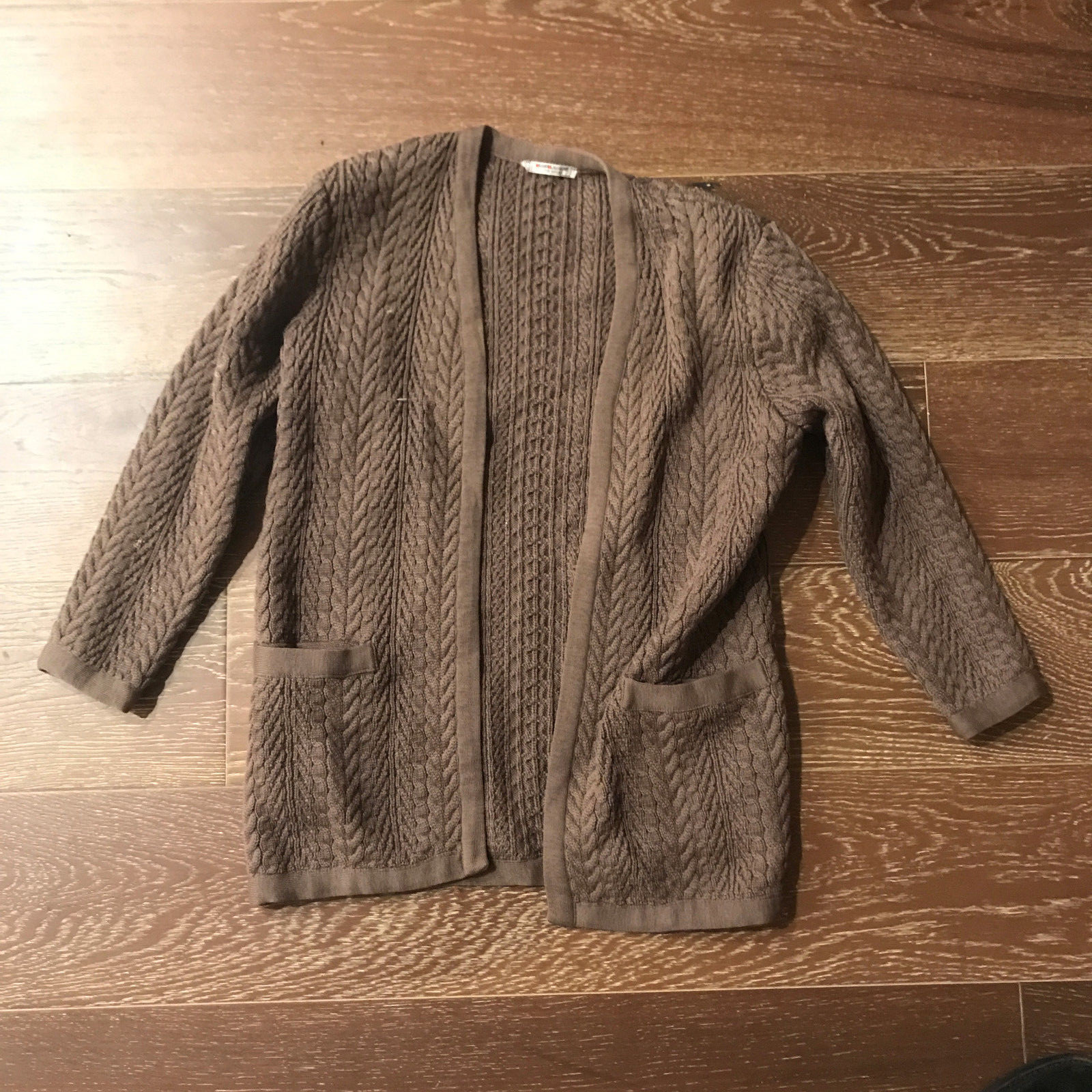 Giacca cardigan vintage Saint Laurent YSL in lana marrone taglia small