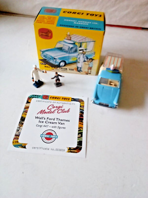 Corgi Re-issue Model No 447 Wall's Ford Thames Ice Cream Van with Certificate