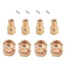 NEW Powerhobby Brass Extended 7mm Hex Wheel Hubs 8mm Thick (4) AXIAL SCX24