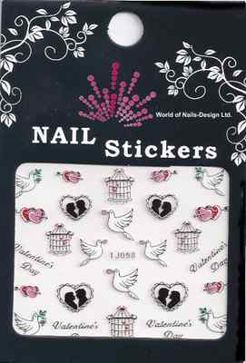 Wow: Water Nail Tattoo, Metallic Optik, Hochzeit, Liebe, Pärchen, Herz No.TJ 098