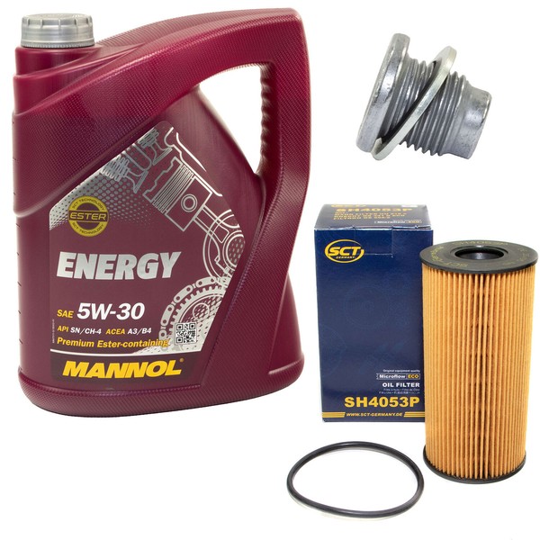 MotoröL ÖLfilter SH4053P Set 5W30 5Liter + ÖLablassschraube FüR Opel Movano-image