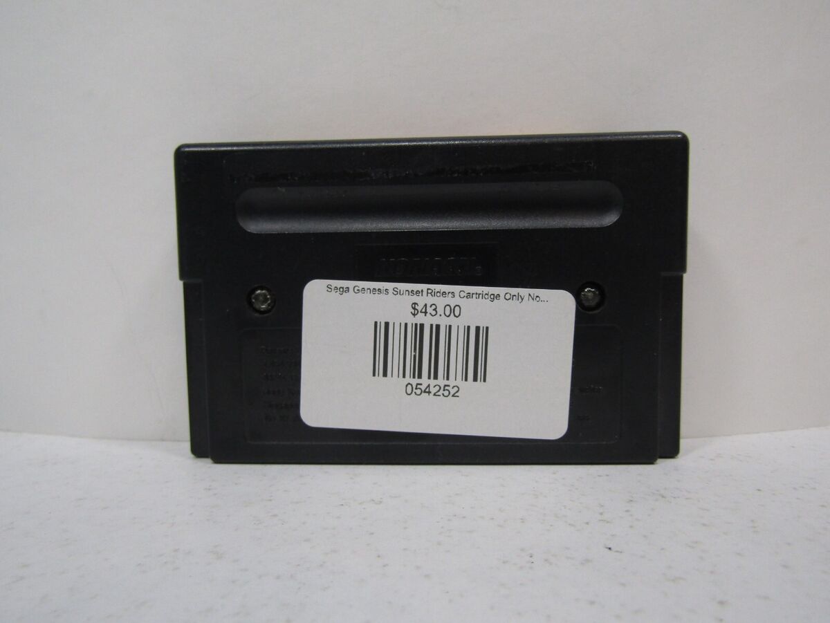 Sega Genesis Sunset Riders, Cartridge Only (Damaged Label Sega Genesis Sunset Riders, Cartridge Only (Damaged Label