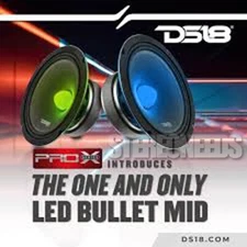 DS18 PRO-X6.4BMRGB 6.5" 500 Watt 4 Ohm Midrange Speaker RGB LED Bullet Mid Range