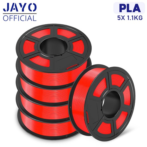 JAYO 5KG Rot PLA 1,75mm Filament 3D-Drucker 1,1KG Ordentliche Spule Kein Gewirr - Afbeelding 1 van 10