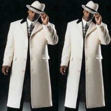 Men's Long Overcoat Cashmere Business Outdoor Winter Warm Vintage Long Jackets