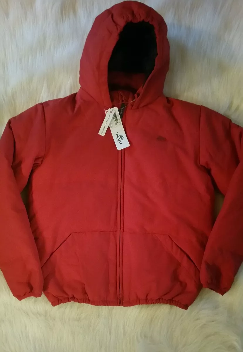 Lacoste red 2024 puffer jacket