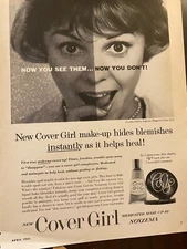 Cover Girl, Cosmetics, Make Up, Full Page Vintage Print Ad