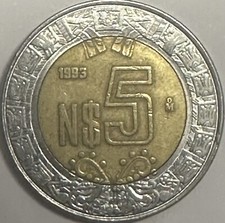 Mexico 🇲🇽 1993 5 Nuevo Peso Coin 