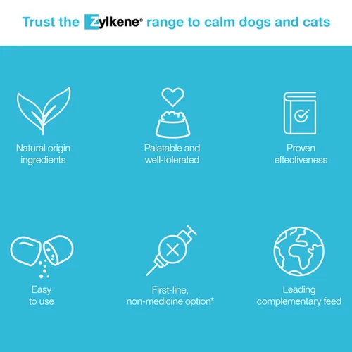 Zylkene Calming Supplement For Small Cats & Dogs 0-10kg (Blue) 75mg - 30 Capsule - Picture 3 of 5