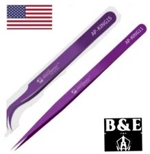 Top Precision Tweezers 2pcs AP King-15 King-11, PCB BGA Repair Rework Jewelry