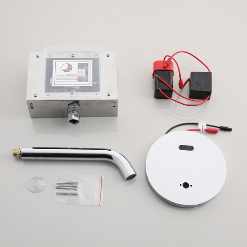Wall Mount Touchless Bathroom Sink Automatic Sensor Faucet Cold Water Only Taps - Picture 7 of 9