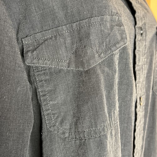 Decree Men's Dark Gray Art Print With Stitching Long Sleeve Shirt Size Large - Picture 3 of 14