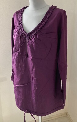 ALBA MODA Blusenshirt Tunika Gr. 34 lila Rüschen neu