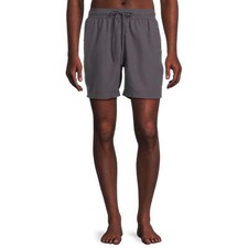 George Men's  Big Men's Swim Trunks 6" Inseam Size L 36-38 Color Charcoal Sky