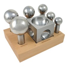 Dapping Set - 6 Extra Large Punches and Block - SFC Tools - 25-623