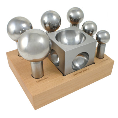 Dapping Set - 6 Extra Large Punches and Block - SFC Tools - 25-623