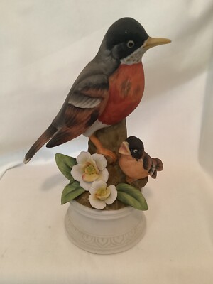 Angeline Originals Porcelain Figurine Family Of Robins