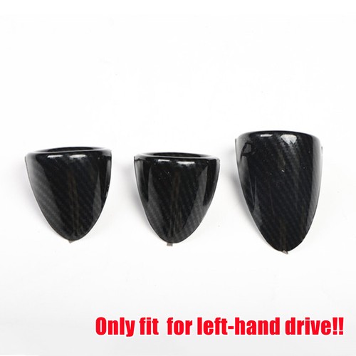 3x Carbon Fiber Dashboard Gauge Pod Pointer Cover Trim For Nissan 350Z Z33 03-09 - Foto 5 di 8