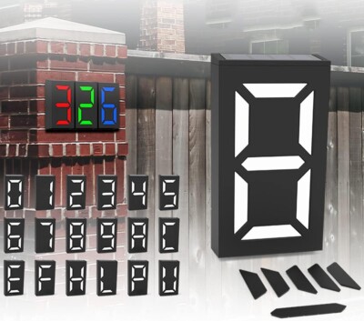 Solar Powered Door Number Light, Outdoor LED Illuminated Address Sign,Signs can