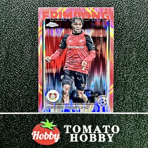 TOPPS CHROME UEFA 2024-25 JEREMIE FRIMPONG RED GOLD REFRACTOR LEVERKUSEN