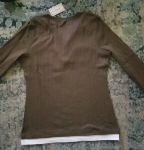 ARIZONA Junior GIRLS Brown Bean LONG SLEEVE SHIRT Size XL+ (18.5 ) - Picture 11 of 17
