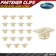 20Pcs 6.35 mm Nylon Fastener Fender Retainer Clips License Plate Nuts for Ford