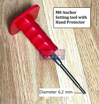 Anchor Setting Tool Punch for drop in anchors / redheads M8 -M16 with protector