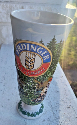 Erdinger Weissbrau Ceremarte Beer Stein 1990 Germany Kossinger .5 L