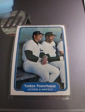 1982 Fleer - Reggie Jackson, Dave Winfield #646 Comma after outfielder on Back