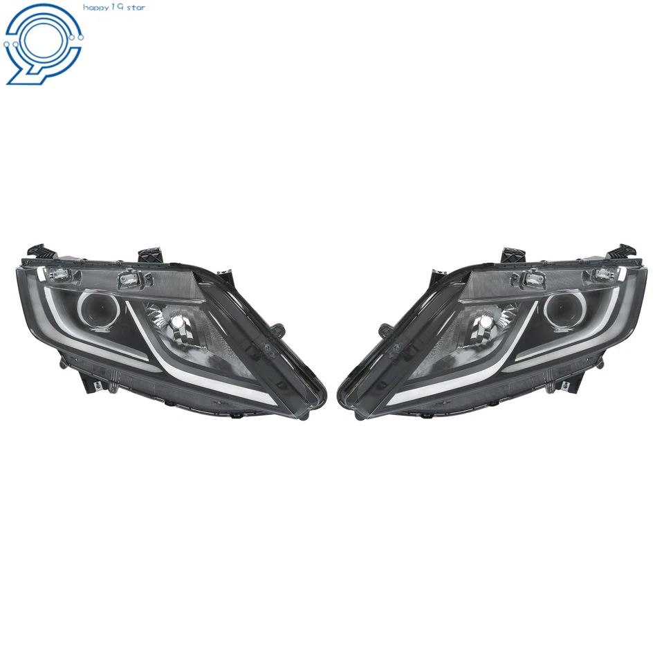 For Honda Odyssey 18-20 Halogen w/ LED DRL Headlights Headlamps Left+Right Side Foto 4 de 4