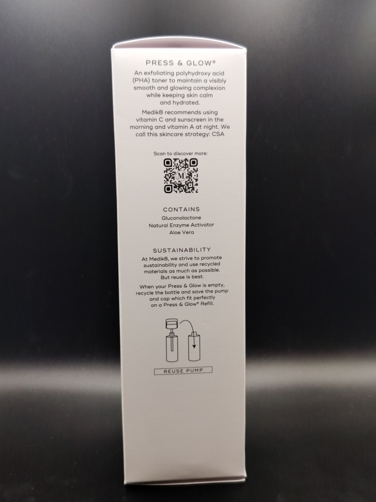 Medik8 Press and Glow Daily Exfoliating PHA Tonic with Enzyme Activator 200 ml