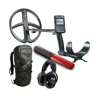XP DEUS 2 II 34 FMF RC WSA II XL Metalldetektor + Mi6 + 240 Rucksack (Black Frid