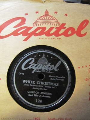 1942 WHITE CHRISTMAS Bob Carroll Gordon Jenkins Orch/ Heaven for two CAPITOL 124