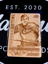2025 Upper Deck Engrained Icons Carved In Time SP Alex Delvecchio DET Red Wings