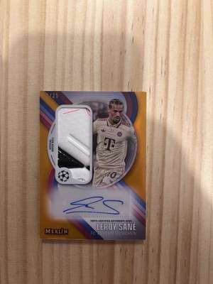 Topps Merlin UCC 24/25 Leroy Sane 22/25 Matchball Auto Bayern München MBS-LS