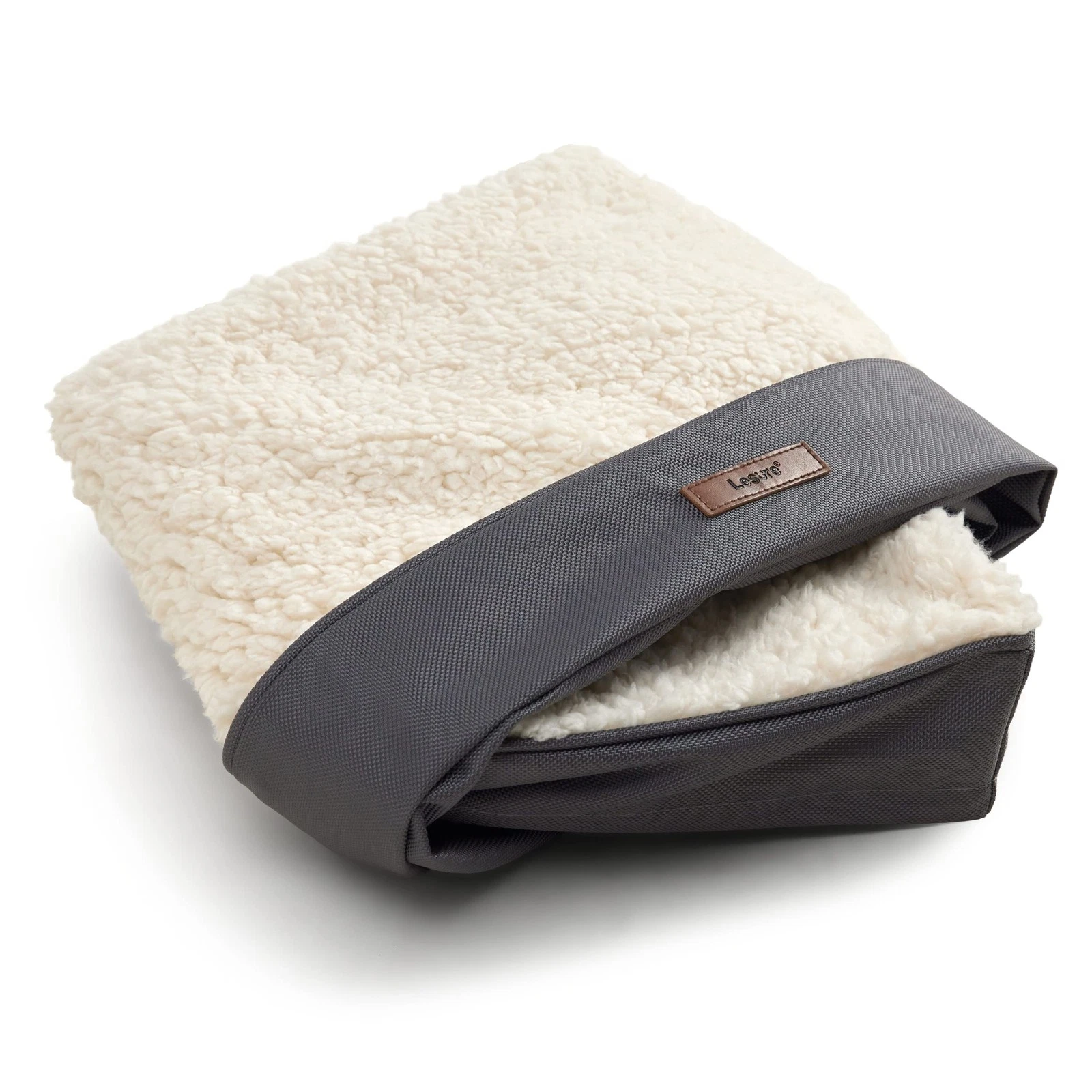 XL Washable Dog Bed Cover Replacement Plush Fleece Cover for Orthopedic Egg C...