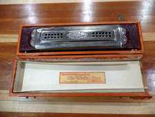 ANTIQUE VERY BEST TREMOLO CONERT HARP HARMONICA M. HOHNER GERMANY IN ORIG BOX